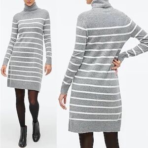 NEW J Crew Women XXL Long Sweater Dress $110 Wool Blend Gray Turtle Neck Cozy